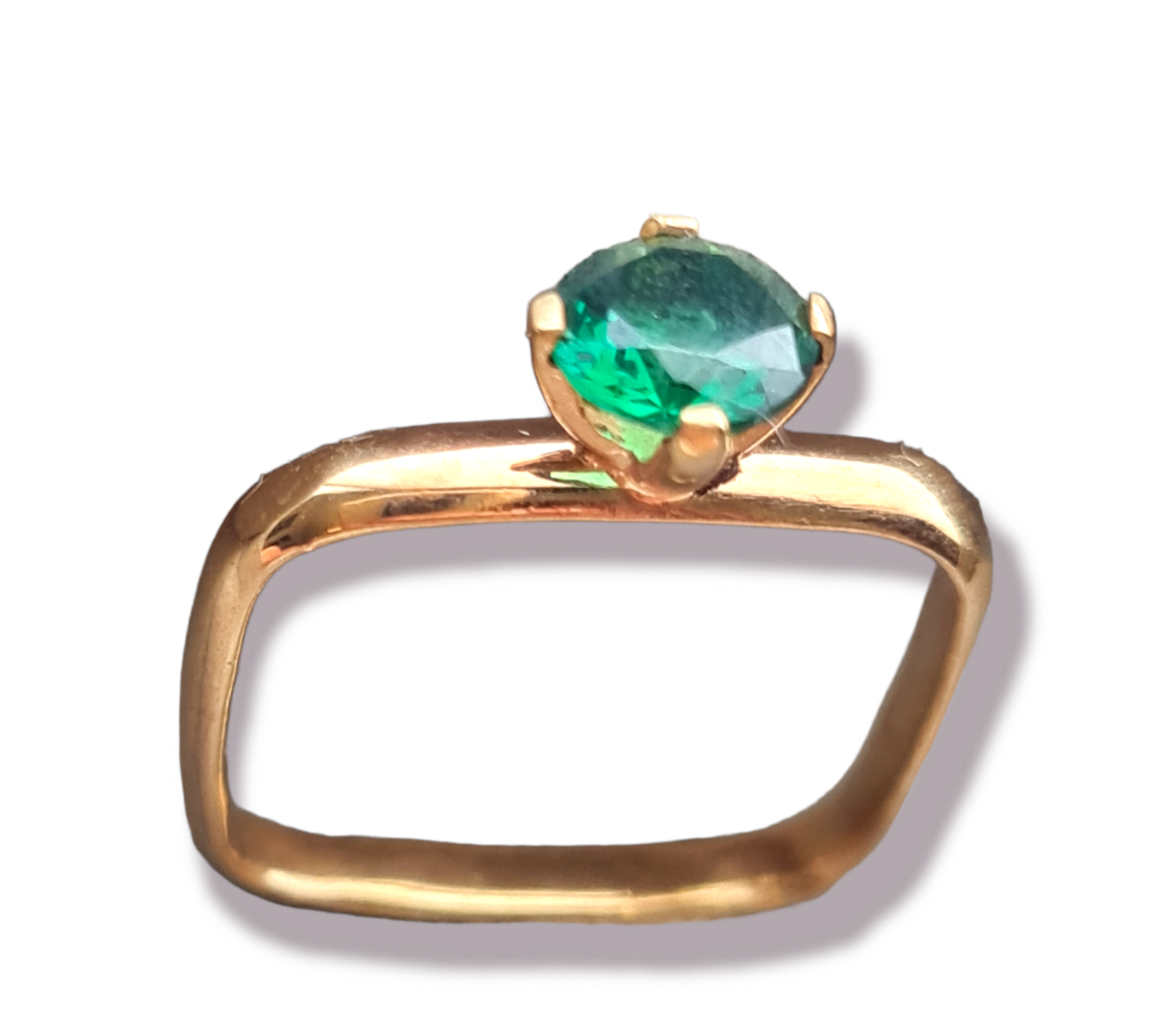 ANELLO SINGLE SHINE SMERALDO GOLD