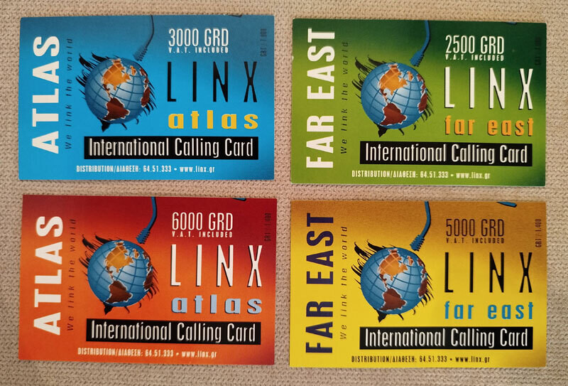 Set of 4 Cards (2xATLAS  &amp;  2xFAR EAST)