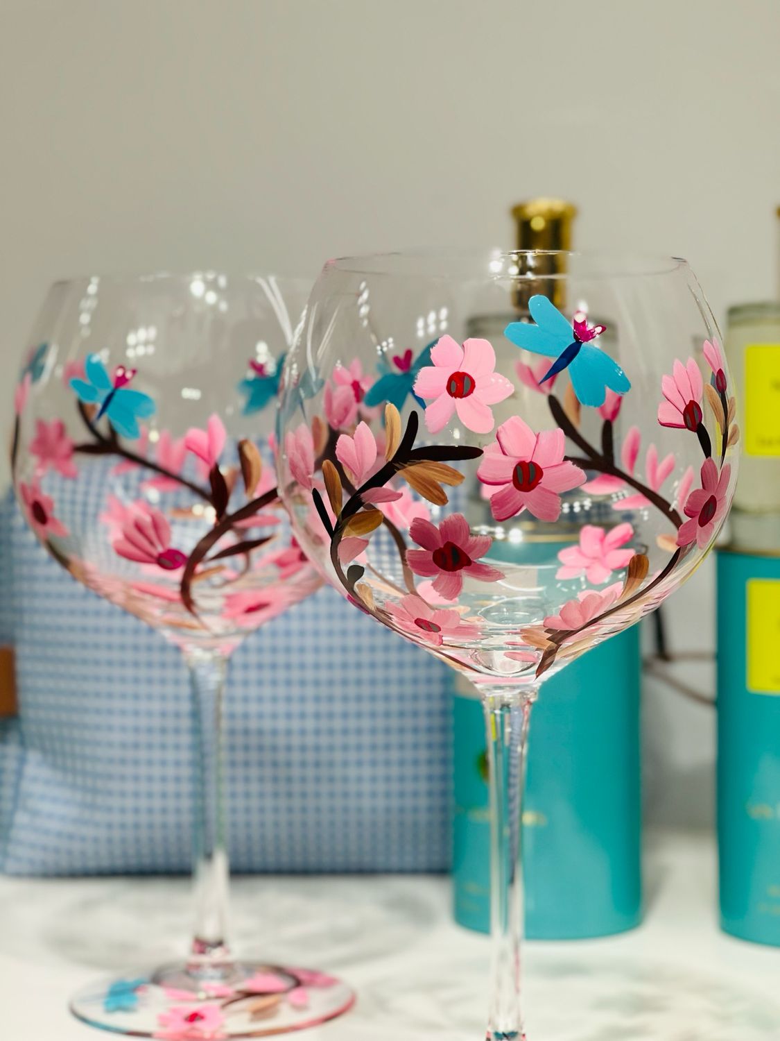Verre dessiné à la main vendu par 2…