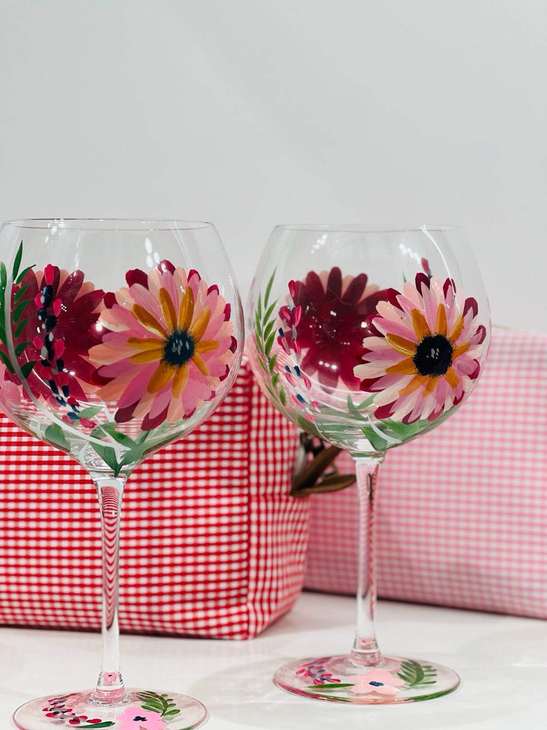 Verre dessiné à la main… vendu par 2