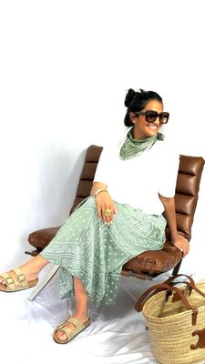 Jupe bandana kaki