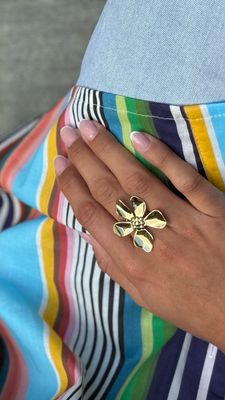 Bague Rose réglable