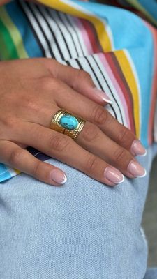 Bague Bono turquoise réglable