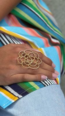Bague Flower réglable