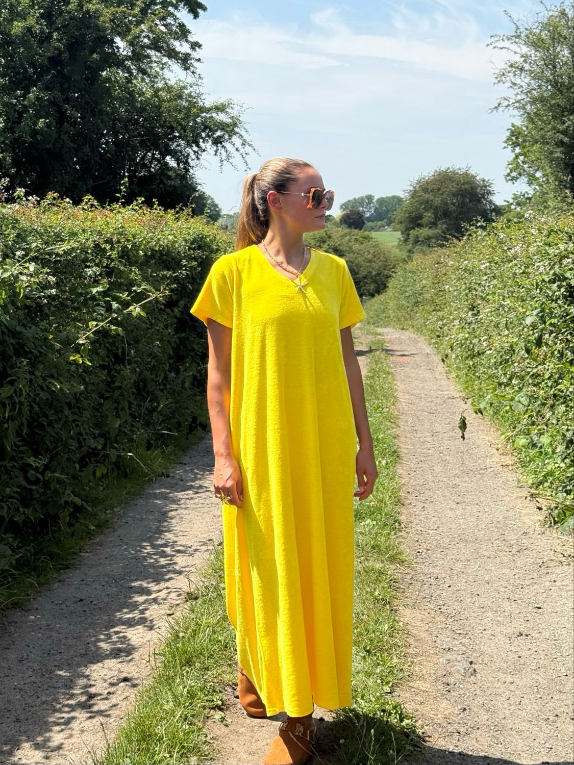 Robe éponge citron