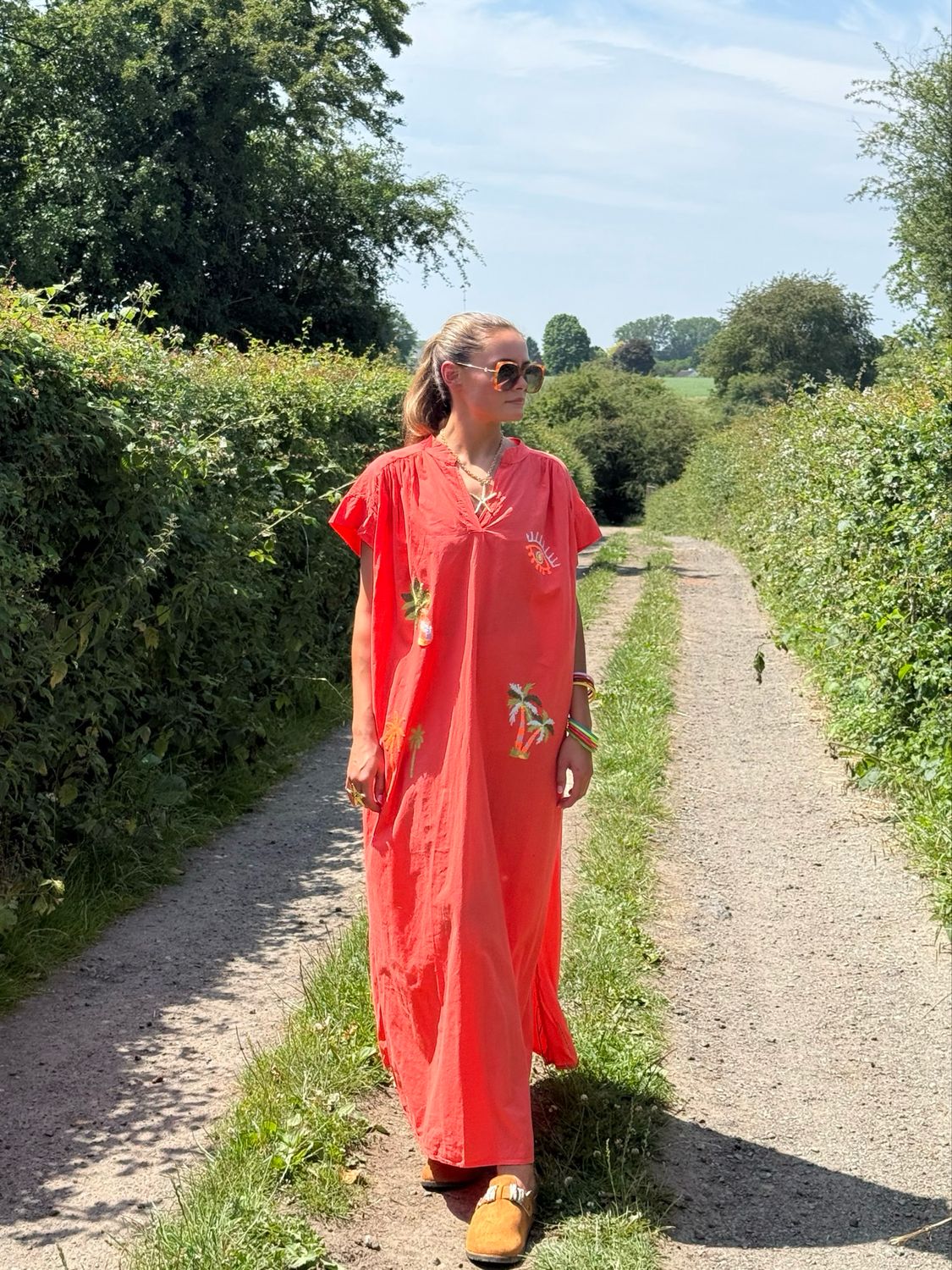 Robe Baia corail