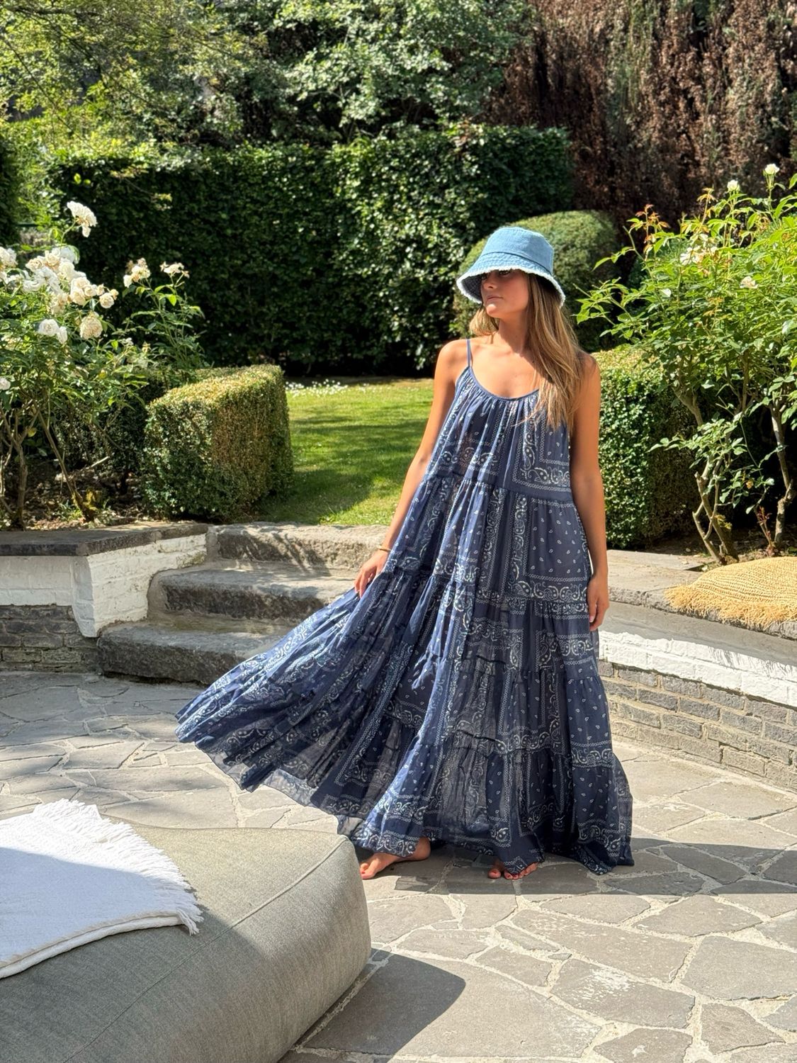 Robe bandana Rosa navy