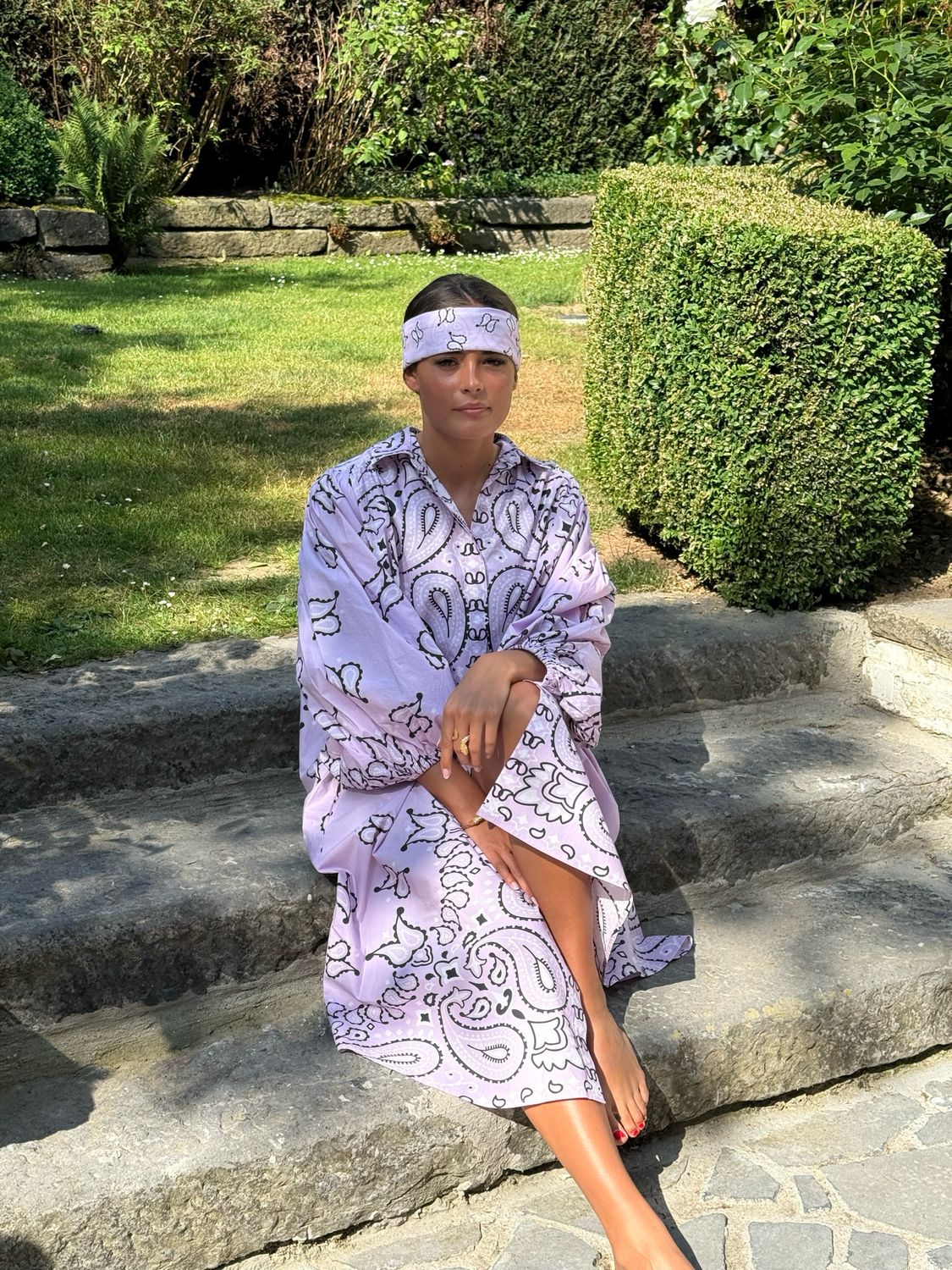 Robe bandana rose Essentiel Antwerp