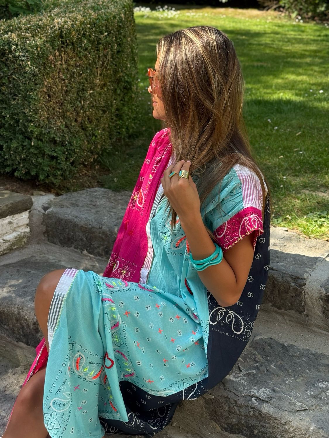 Robe bandana Lili turquoise