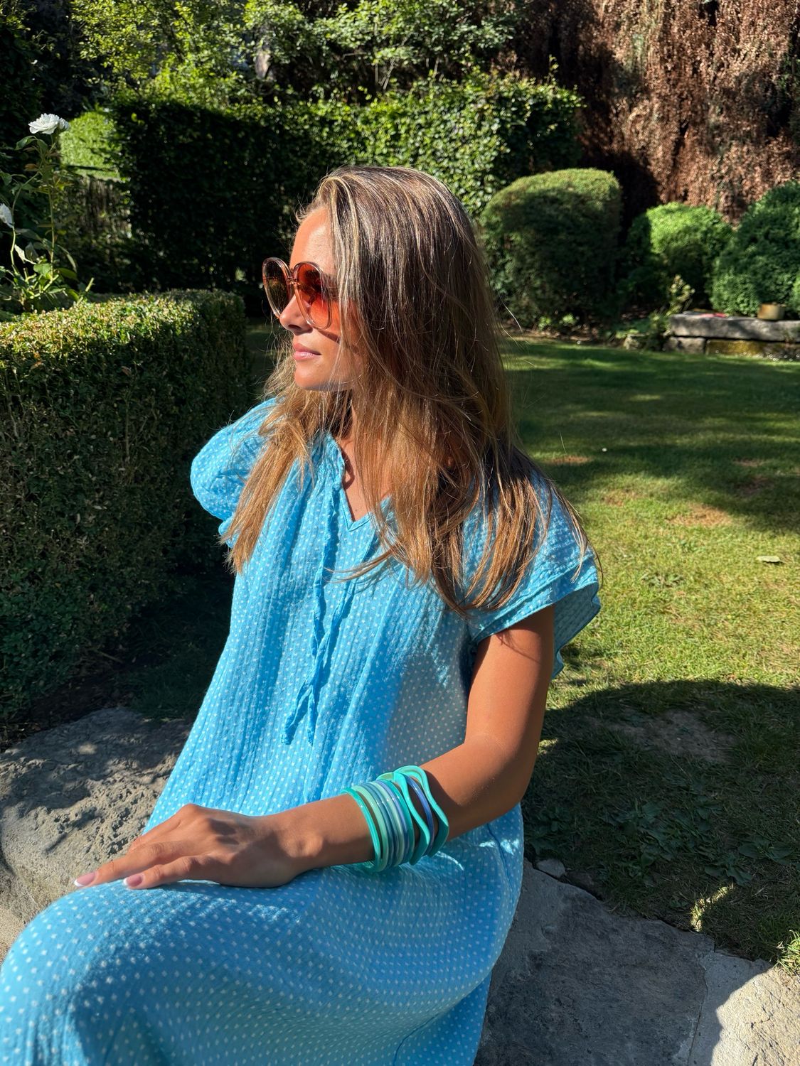 Robe lilas turquoise
