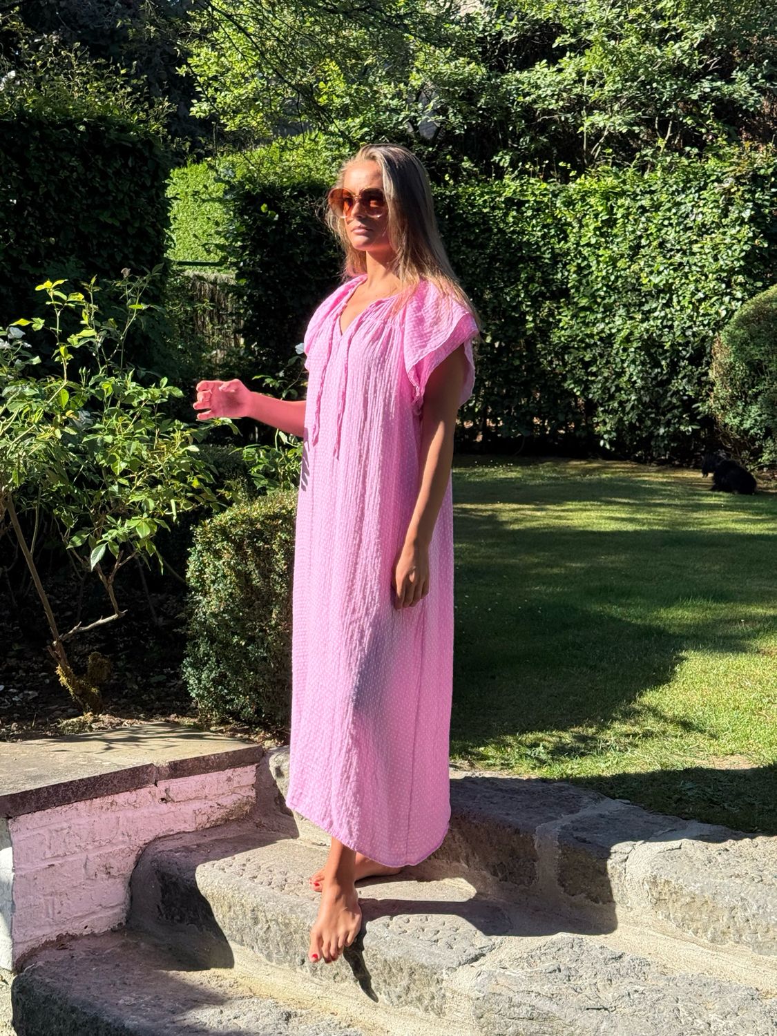Robe lilas rose