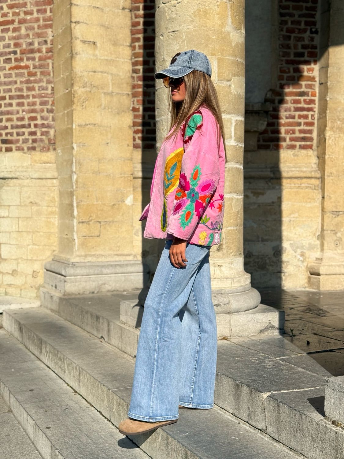Veste Rose Métal Flower rose