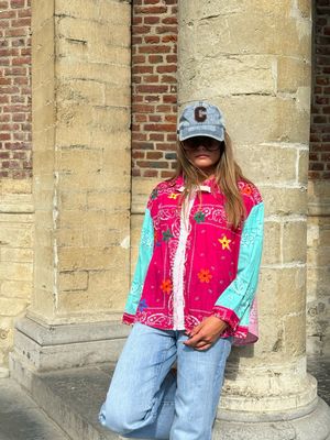 Chemise Bandana Fushia Rose Metal