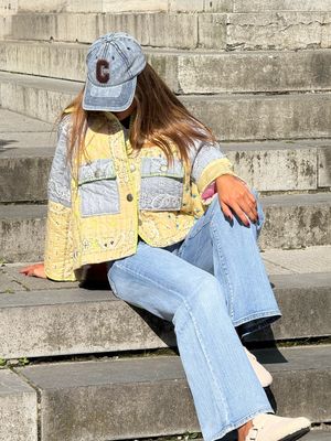 Veste Bandana beige Rose Metal