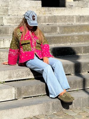 Veste Rose Metal bandana Fushia