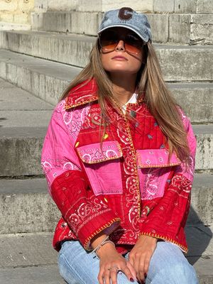 Veste Rose Metal rouge