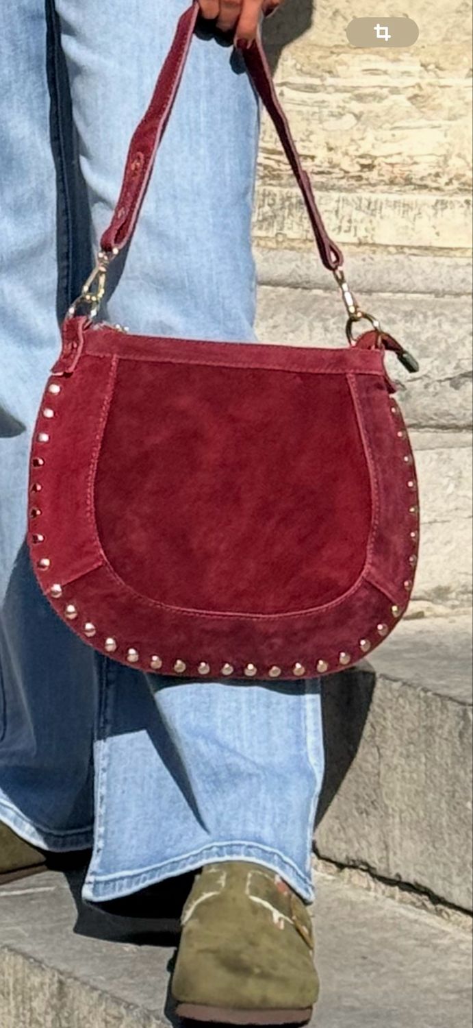 Sac Diana Daim bordeaux