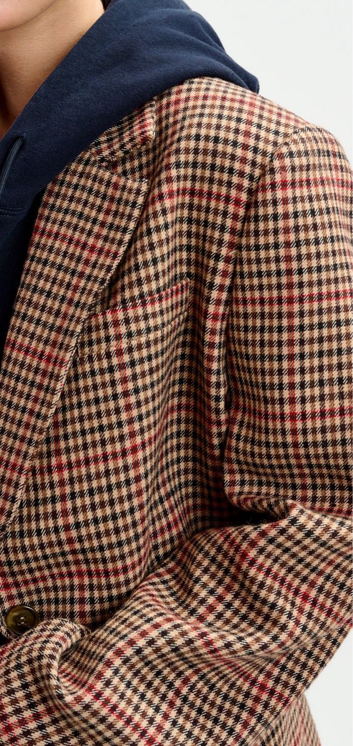 Blazer droit à carreaux Essentiel Antwerp