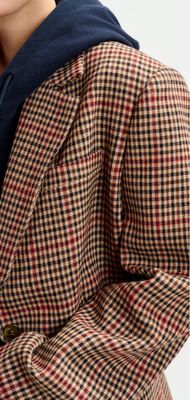 Blazer droit à carreaux Essentiel Antwerp