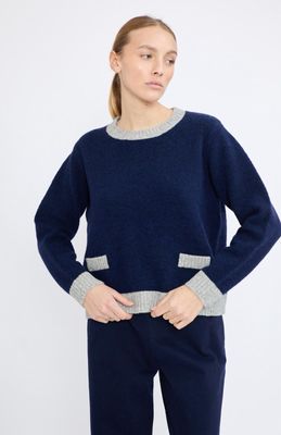 Pull Jeff Gigi bleu marine et gris
