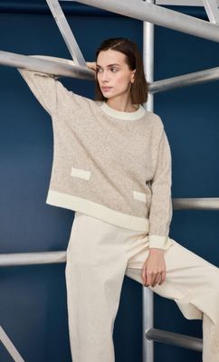 Pull Jeff Gigi grège