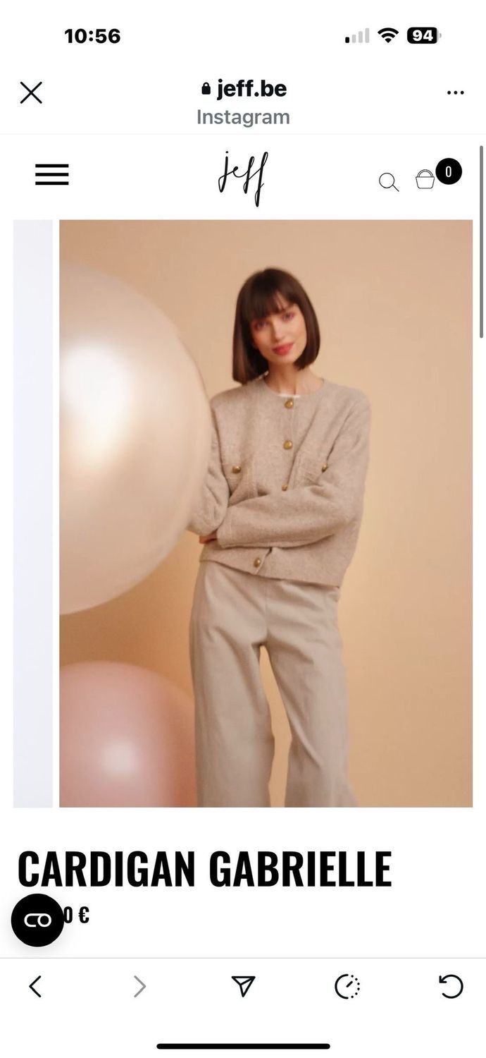 Cardigan Gabrielle grège