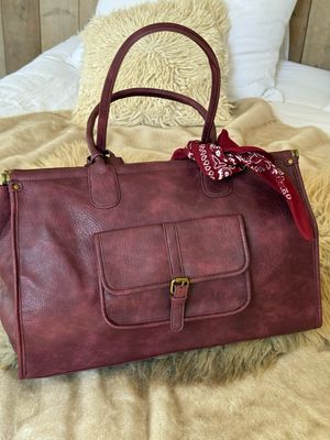Sac de voyage Léo bordeaux