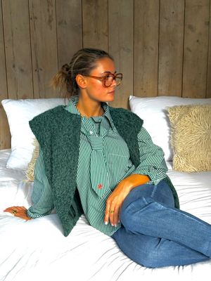 Gilet Babou vert sapin