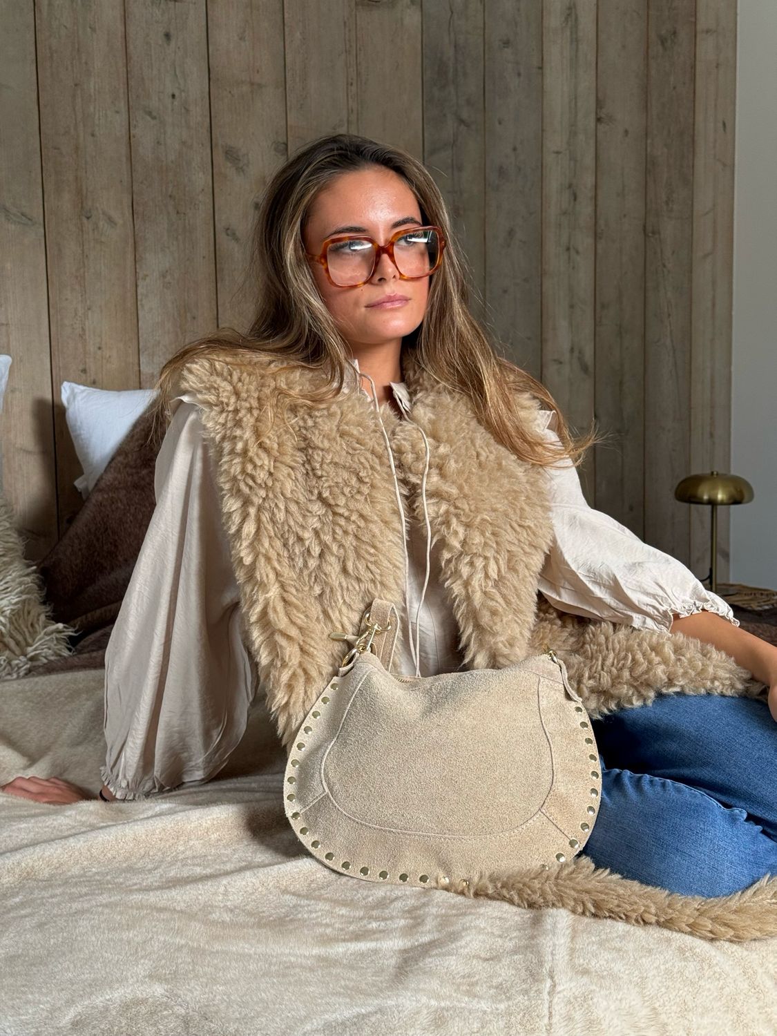Veste Oakwood sans manches beige yoga