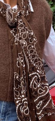 Foulard bandana chocolat