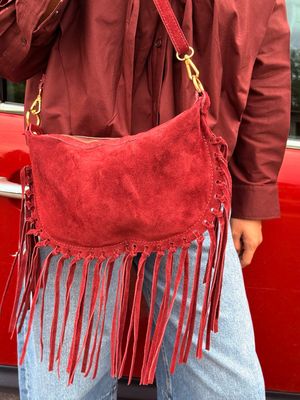 Sac Thea daim Bordeaux