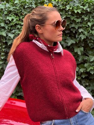 Gilet Sarah bordeaux