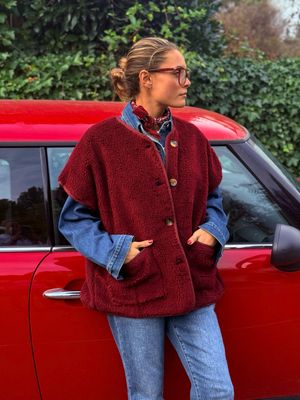 Gilet Julia Bordeaux en polard