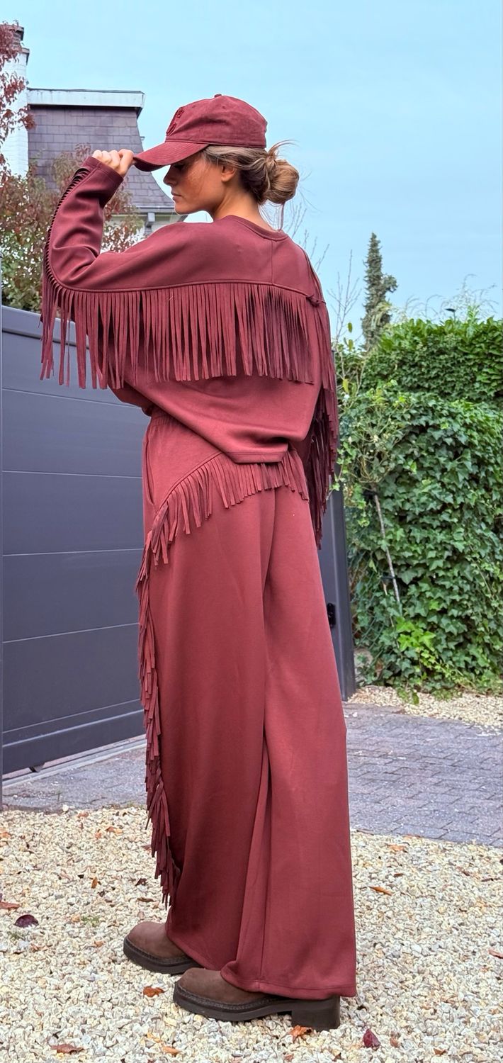 Pantalon horizon bordeaux