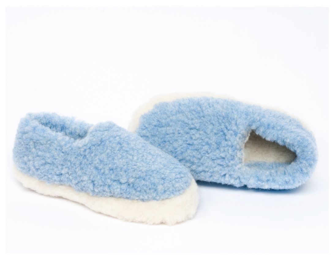 Pantoufle Cosy bleu ciel femme