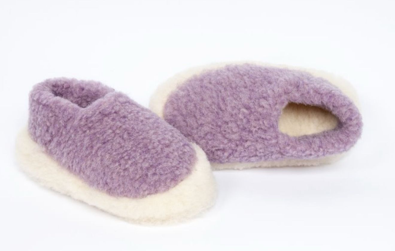 Pantoufle Cosy lilas femme