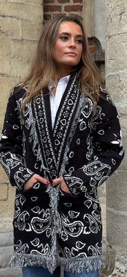 Cardigan bandana noir