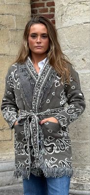 Cardigan bandana kaki