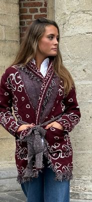 Cardigan bandana bordeaux