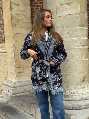 Cardigan bandana bleu marine