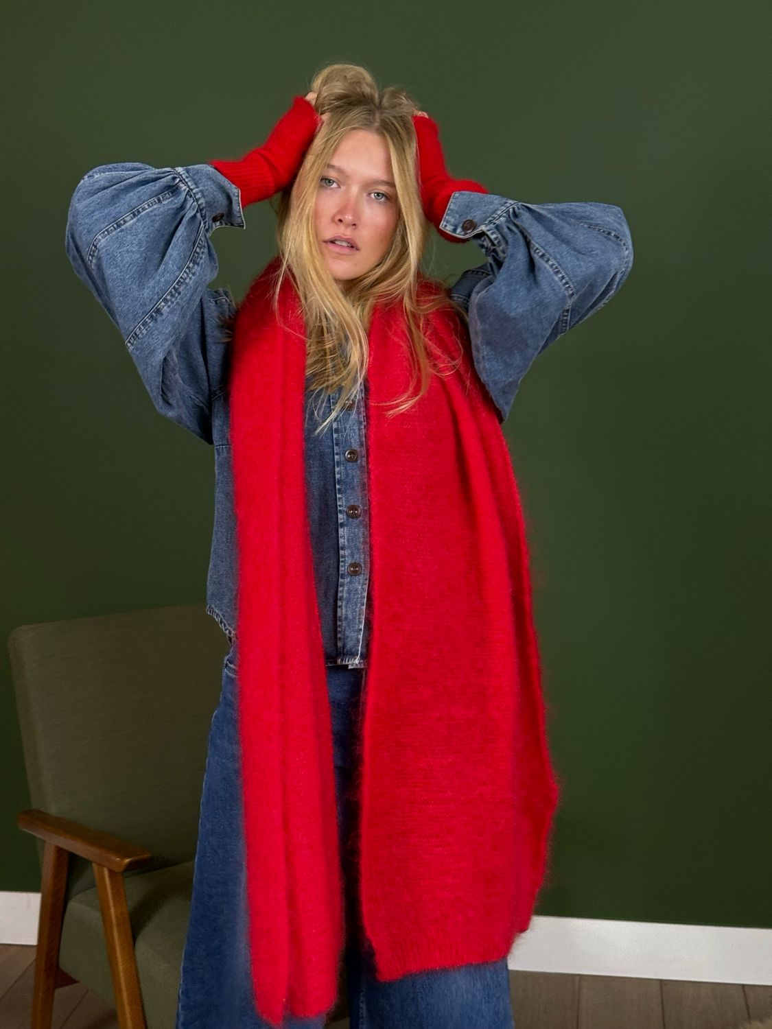 Echarpe Maya rouge Echarpe Maya rouge