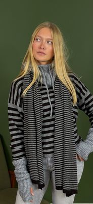 Pull ligné chocolat et gris Pull ligné chocolat et gris