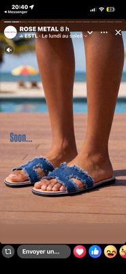 Les clapettes en jeans Roma