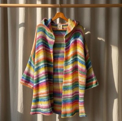 Cardigan arc-en-ciel