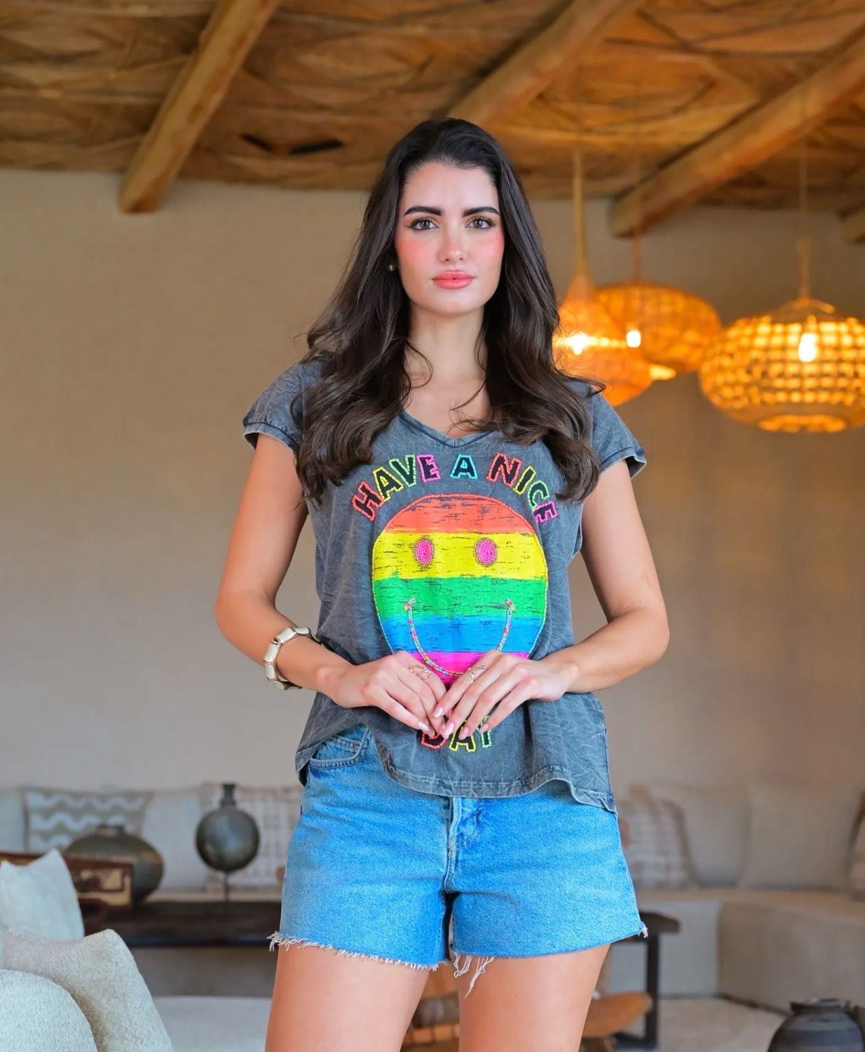 TEE Nice Day la Cabane gris