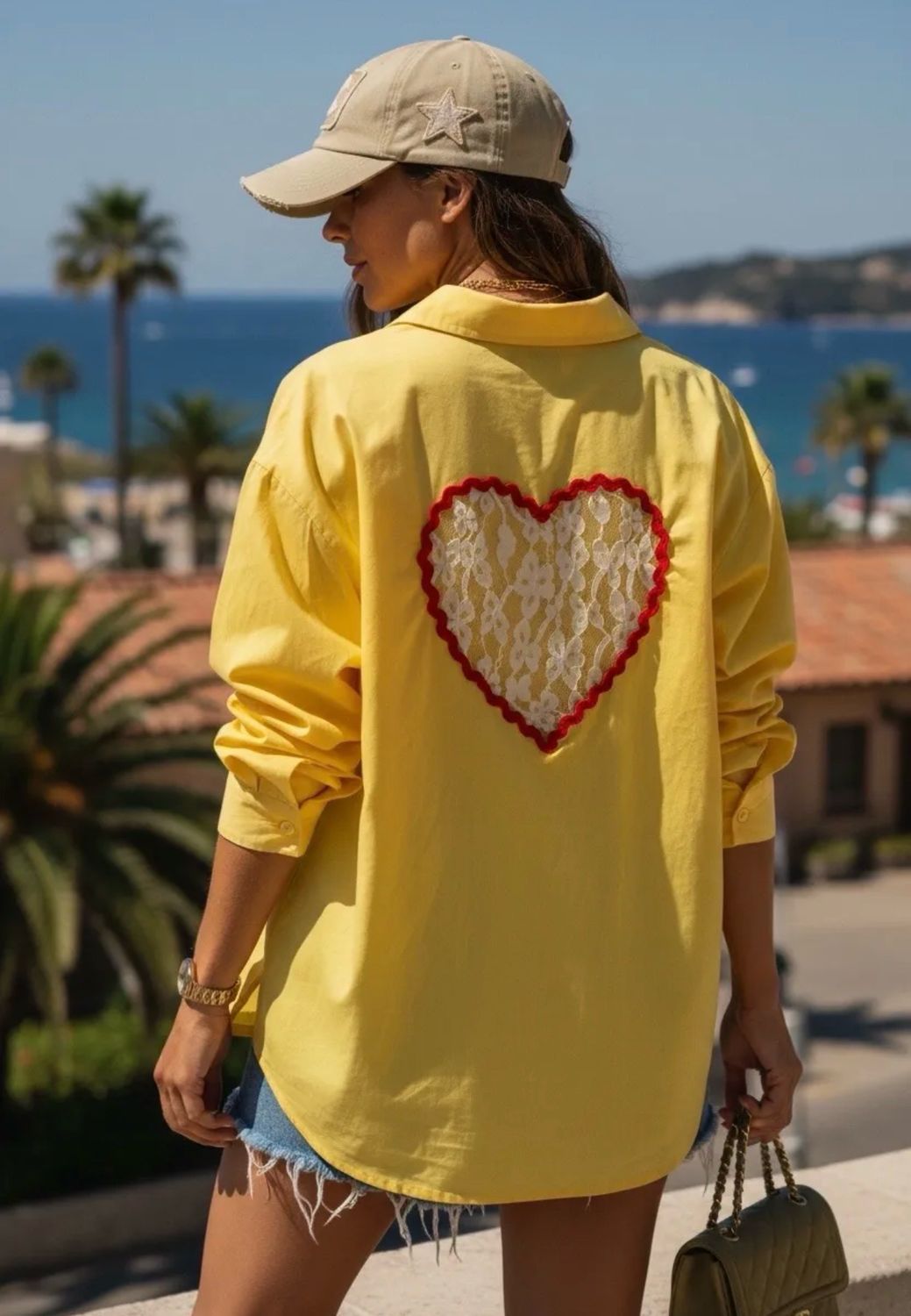 Chemise yellow coeur