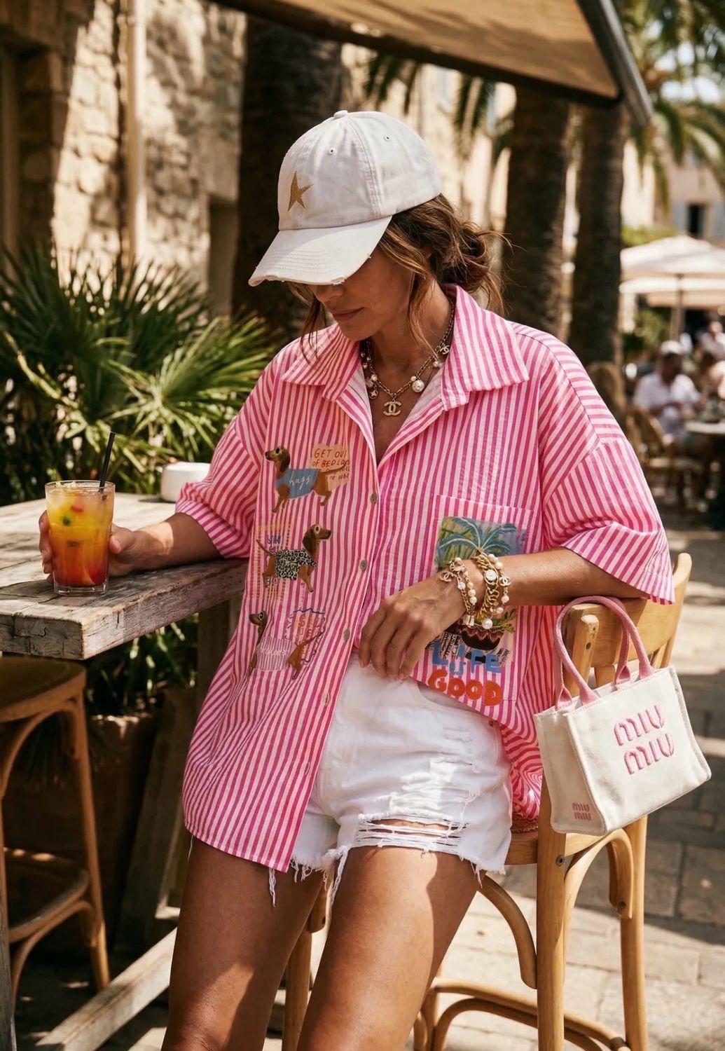 Chemise teckel rose Chemise teckel rose