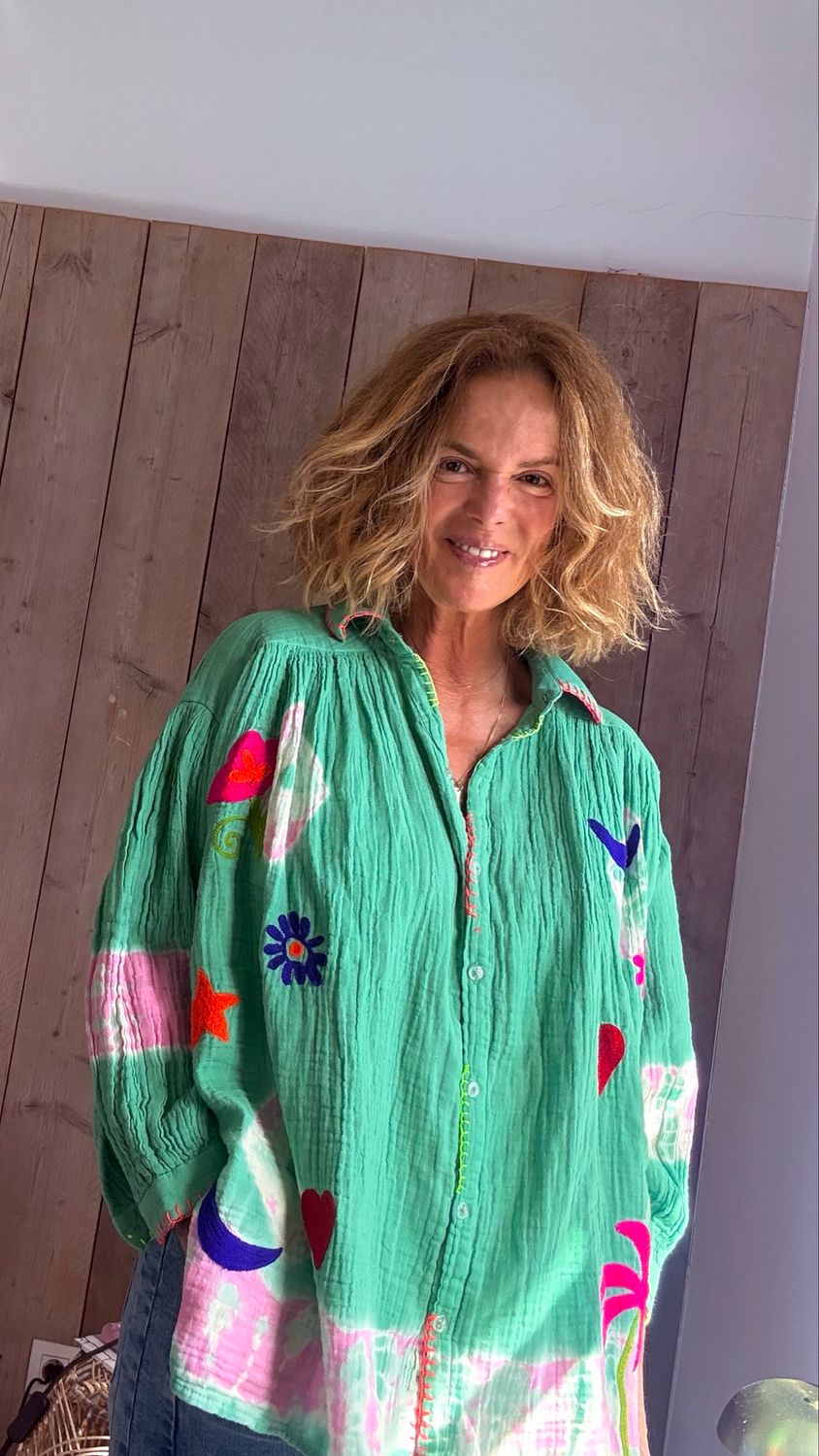 Chemise Joy vert d’eau