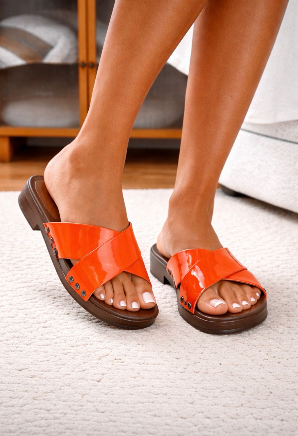 Les clapettes Ramatuelle orange