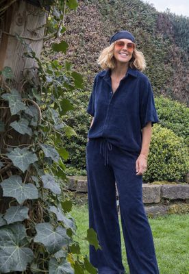 Ensemble éponge Celia bleu marine